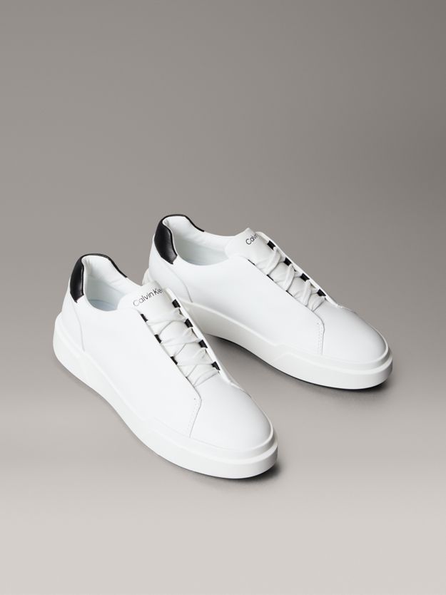 Leather Hidden Eyelet Lacing Trainers