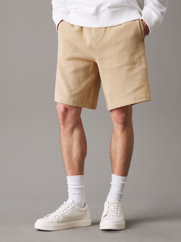 Relaxed Structured Jersey Shorts