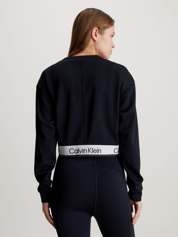 Mesh Cropped Sweatshirt