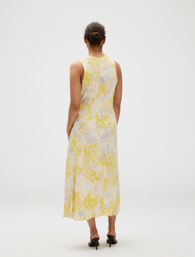 Flared Viscose Printed Dress