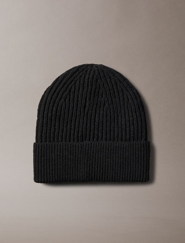 Wool Blend Signature Logo Beanie