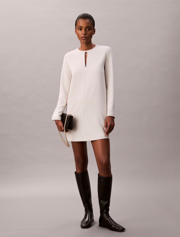 Crepe Tailored Mini Dress
