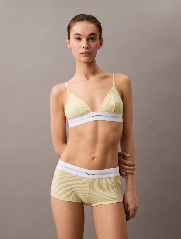 Unlined Triangle Bralette - Cotton Modal Stretch Rib