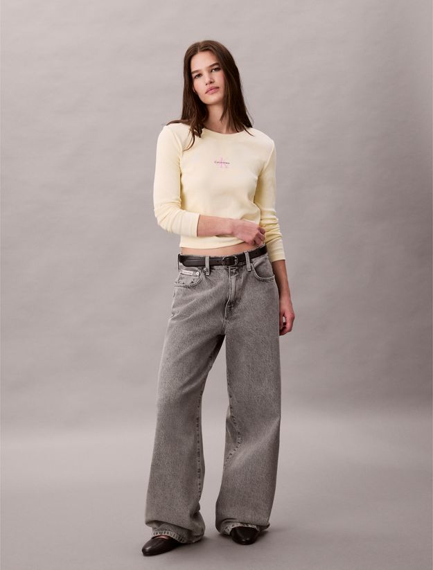 Monogram Logo Long Sleeve Baby Tee