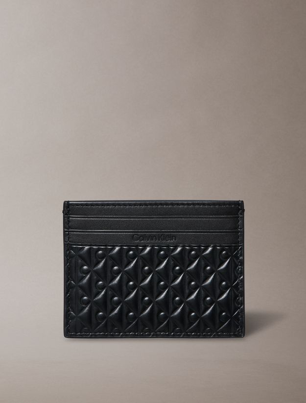 Embossed Allover Monogram Card Holder
