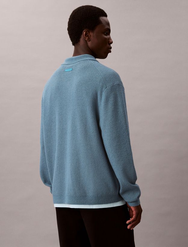 Wool Blend Boucle Relaxed Cardigan