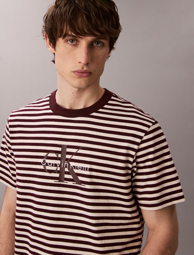Monogram Logo Stripe Relaxed T-Shirt