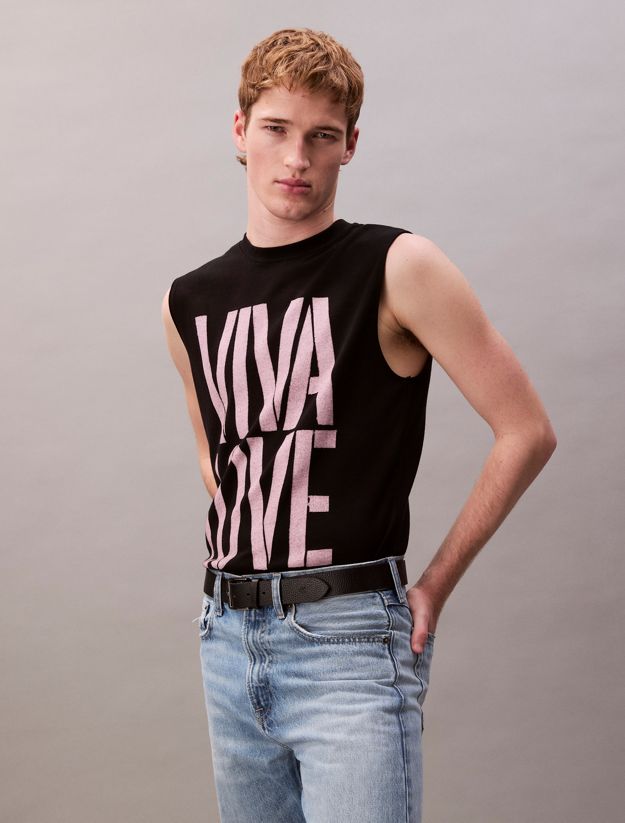 Marc Hundley Pride Viva Love Graphic Relaxed Tank Top