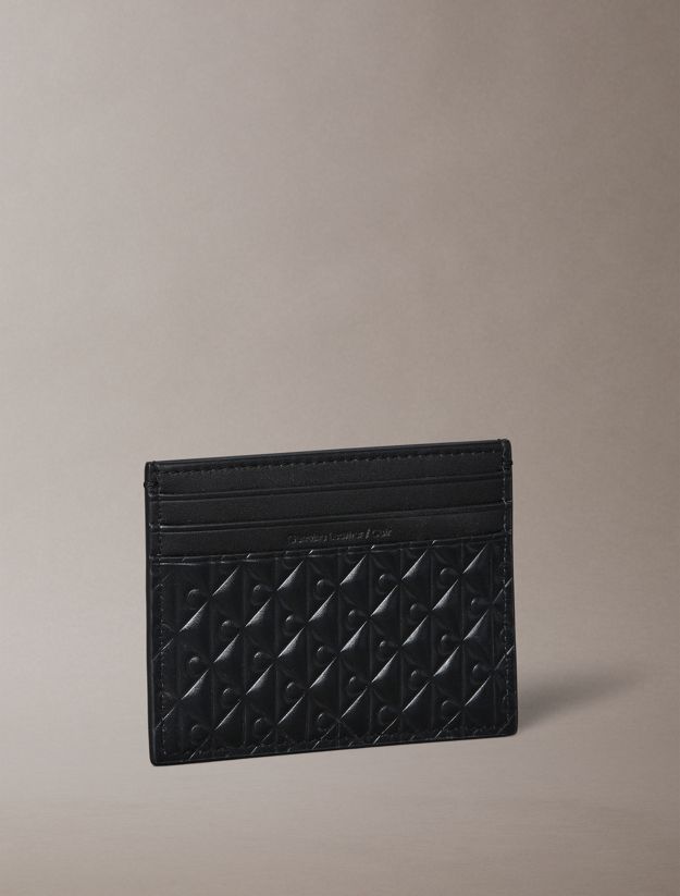 Embossed Allover Monogram Card Holder