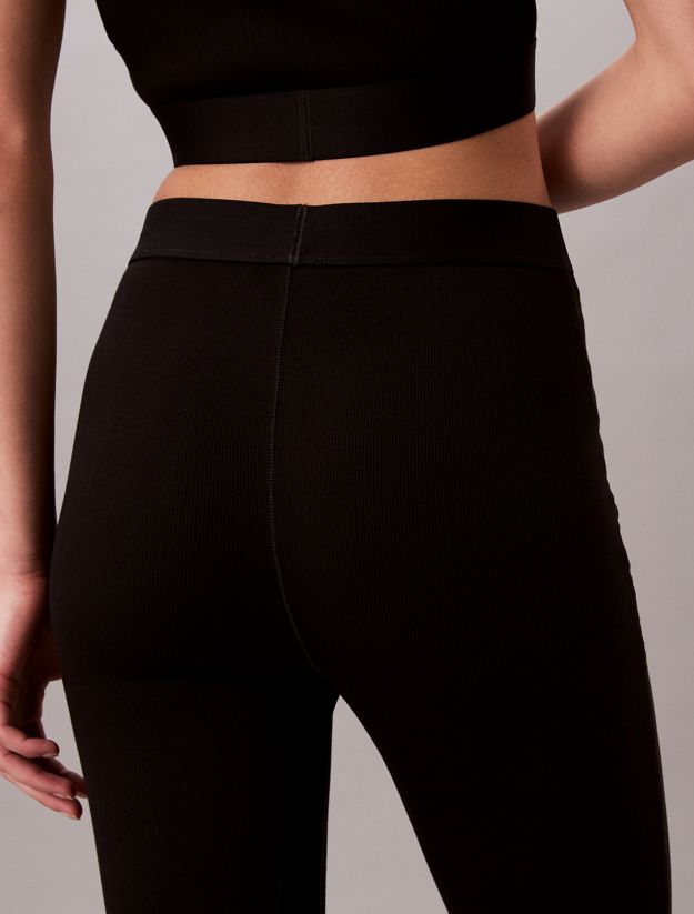 Rib Leggings - Cotton Stretch