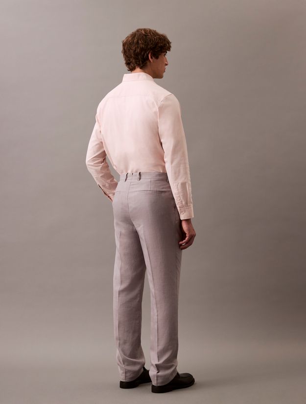 Relaxed Linen Pleated Trousers