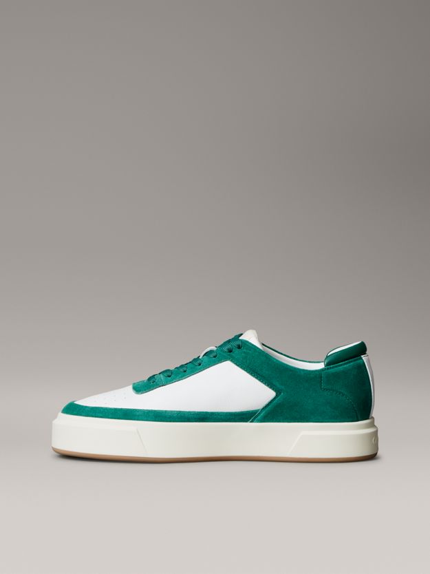 Leather and Suede Signature Trainers