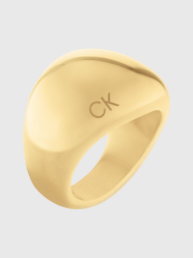 Gold Plated Steel Chunky Ring