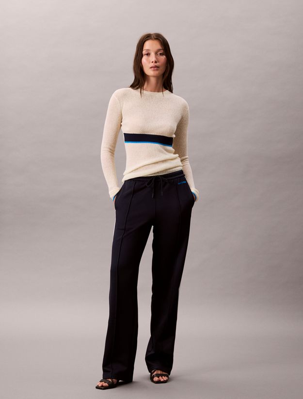 High Shine French Terry Track Pants