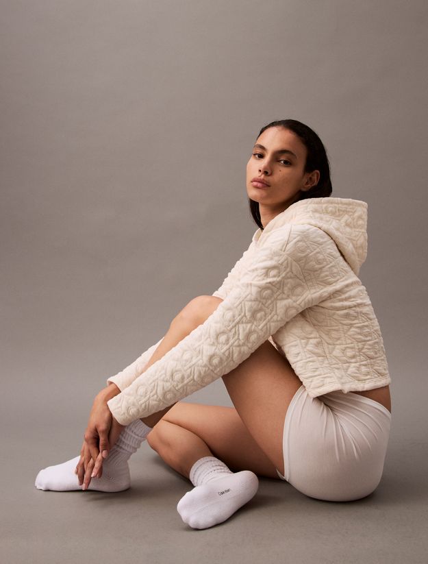 Logo Quilted Lounge Hoodie