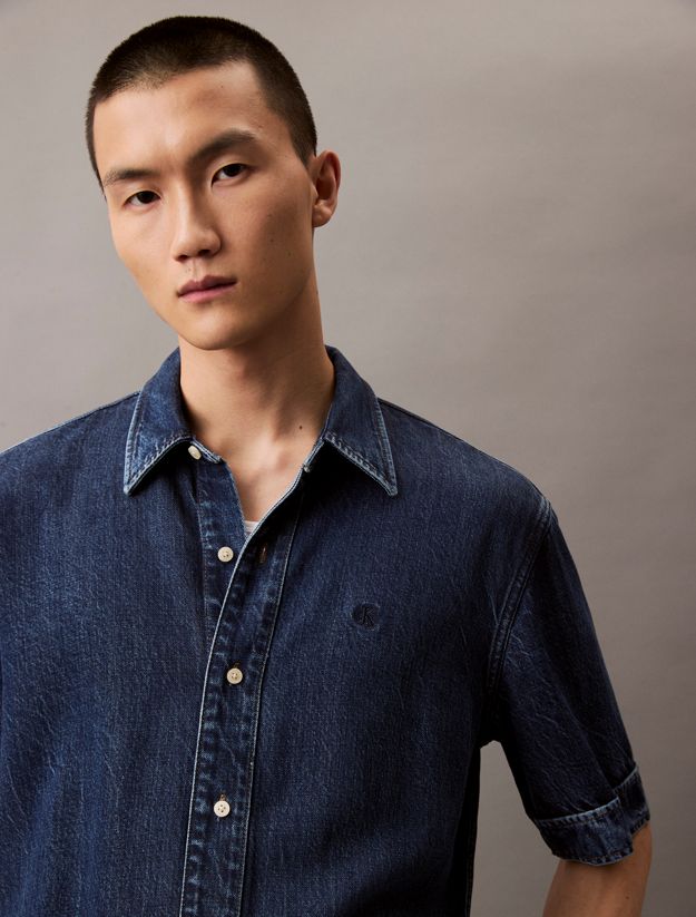 Denim Lyocell Short Sleeve Shirt