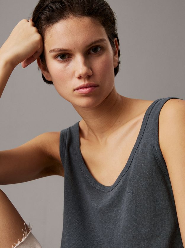 Slim Linen Jersey Tank Top