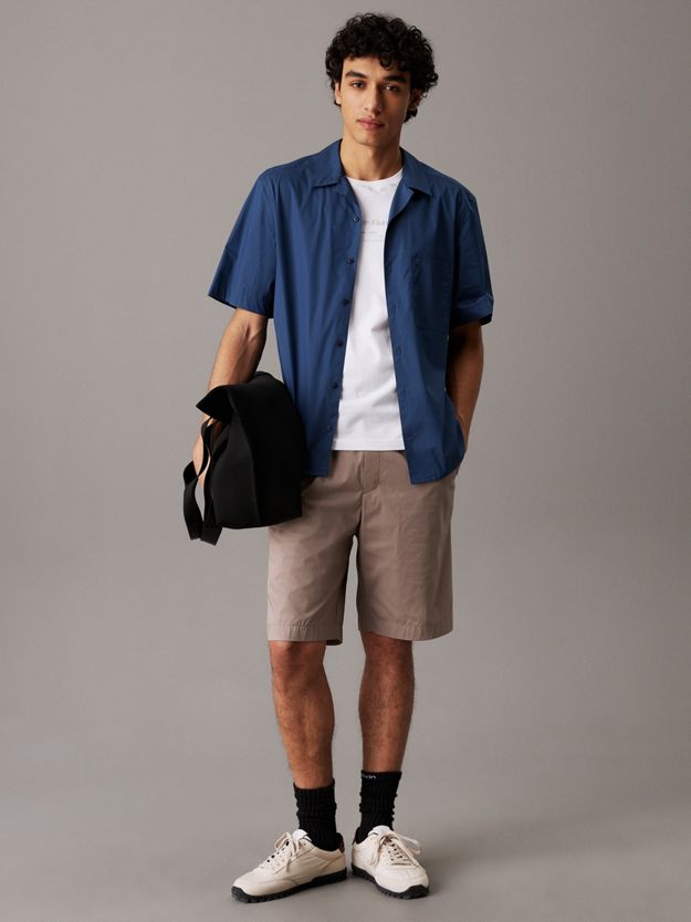 Poplin Stretch Pull Up Shorts
