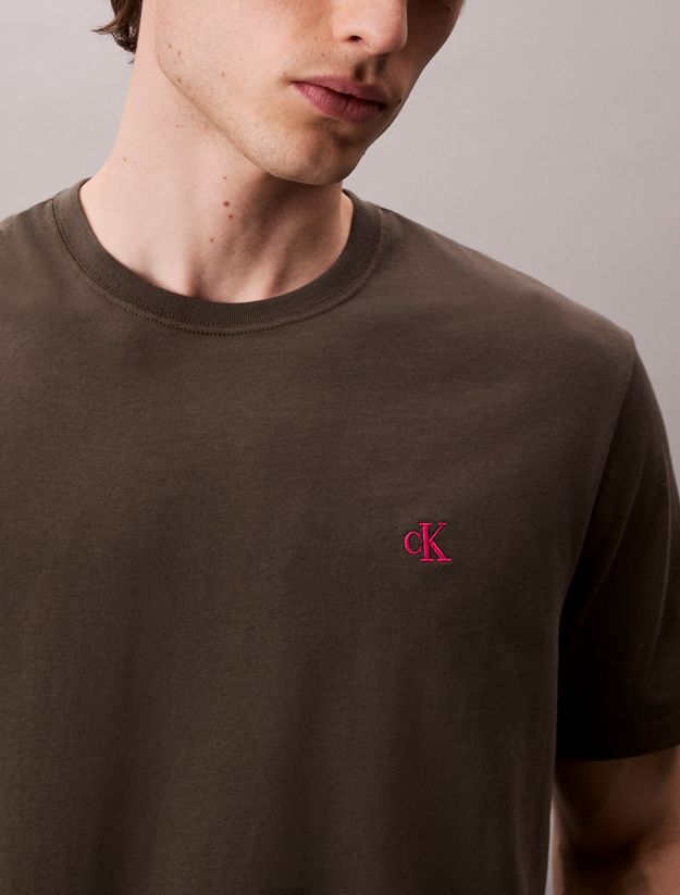 Embroidered Monogram Logo Relaxed T-Shirt