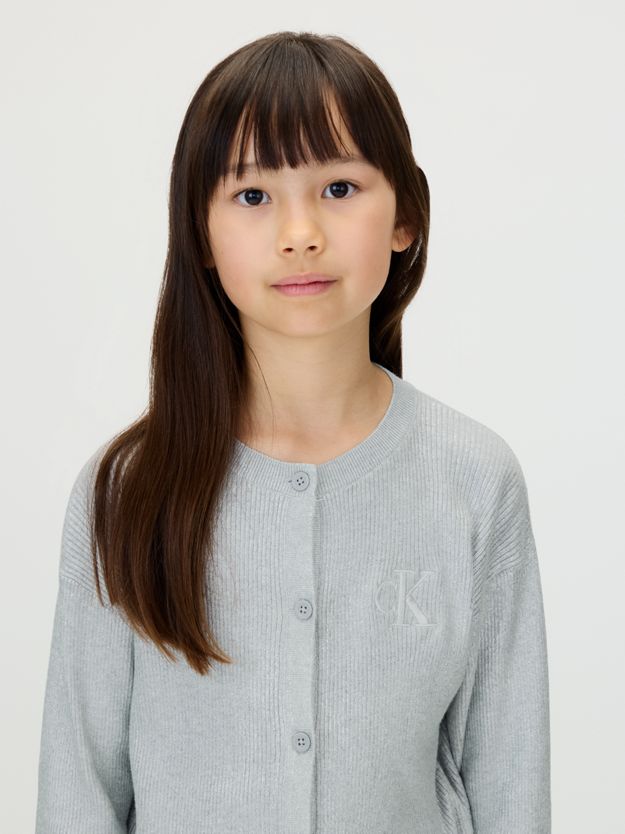 Silver Coated Cardigan Jumper