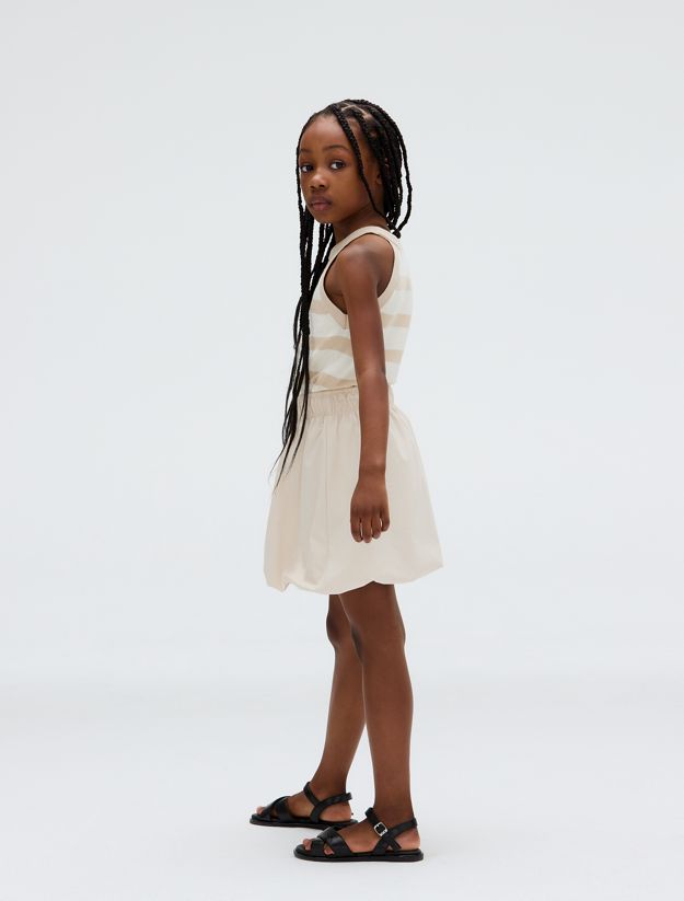 Flared Bubble Hem Skirt