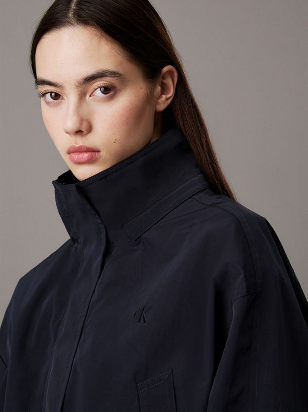 Relaxed Soft Nylon Hooded Jacket