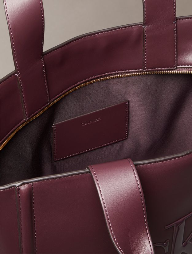 Embossed Monogram Logo Tote Bag