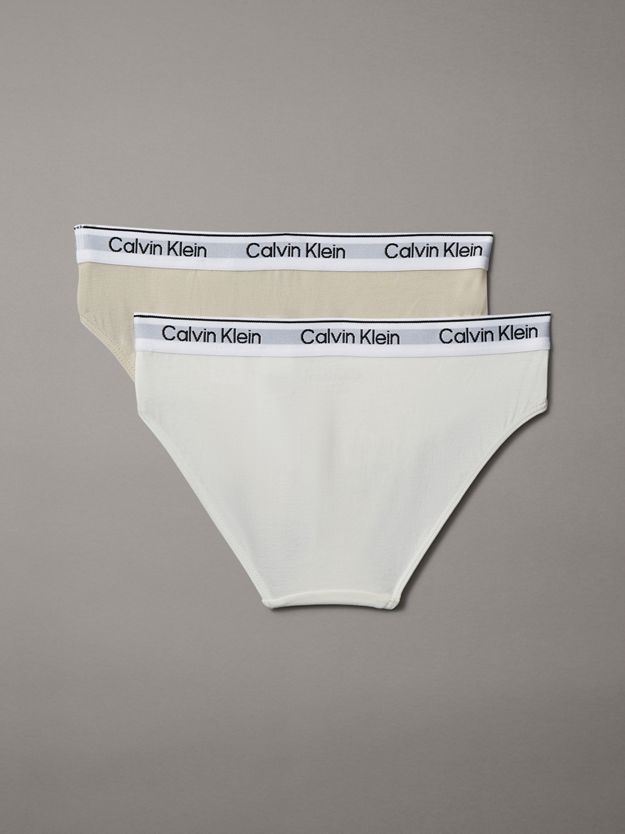2 Pack Girls Bikini Briefs - Icon Cotton Stretch