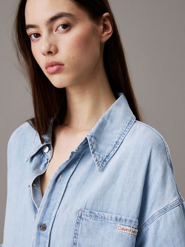 Relaxed Denim Shirt Dress