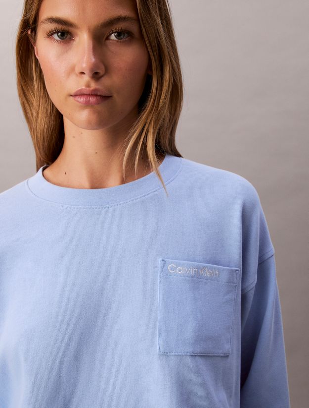 Logo Cotton Jersey Cropped Lounge Top