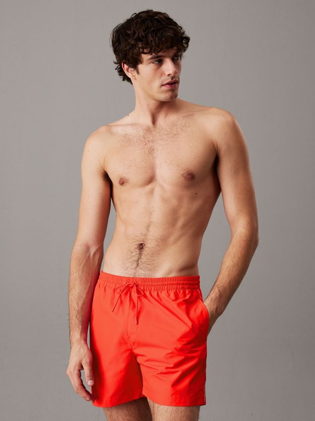 Medium Drawstring Swim Shorts - Logo Tape