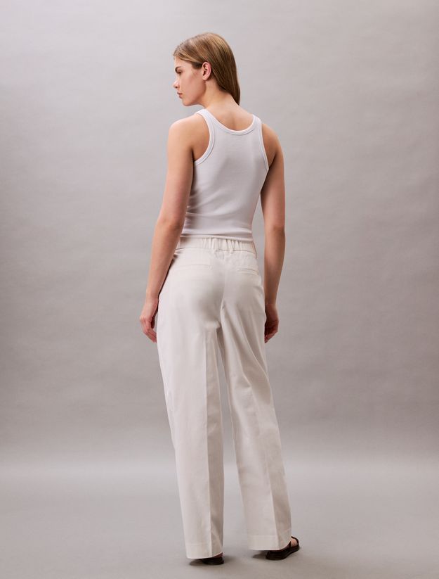 Relaxed Cotton Twill Trousers