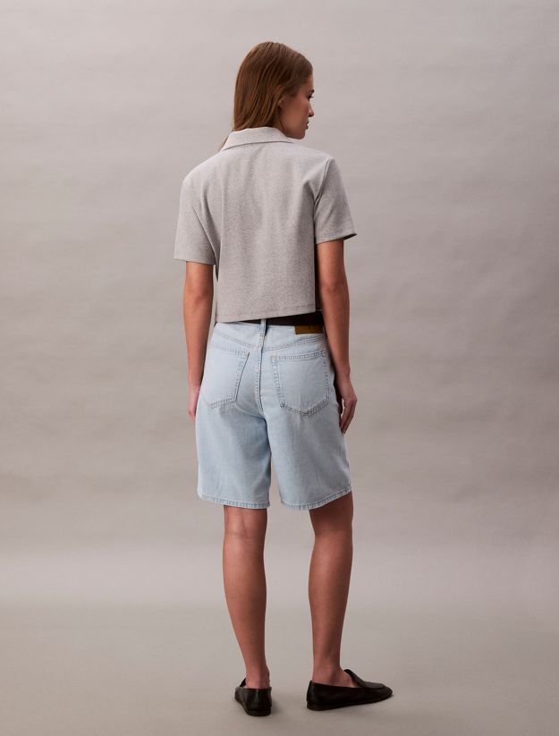 Relaxed Linen Blend Bermuda Shorts