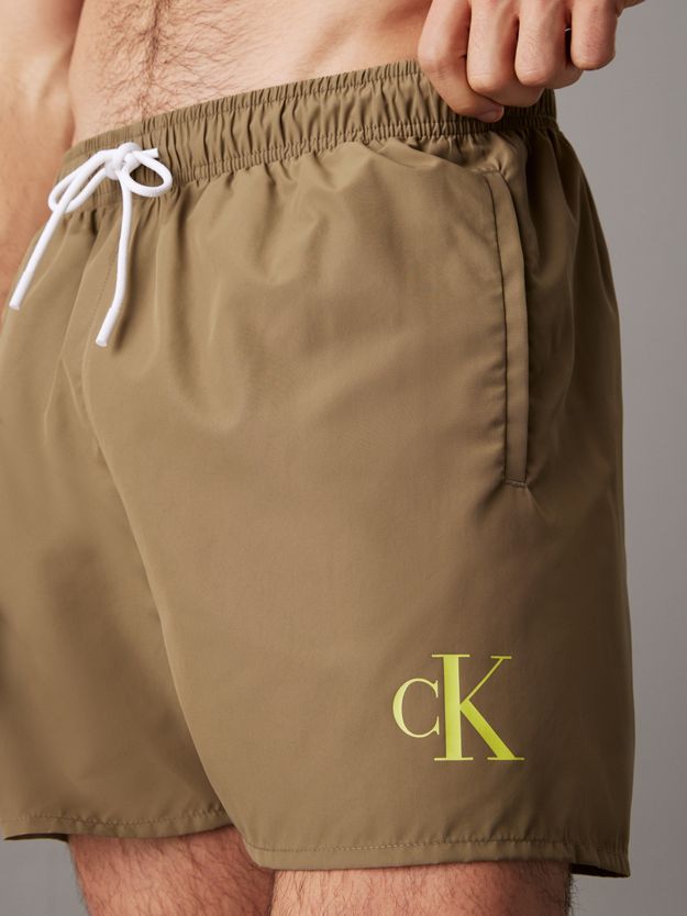 Medium Drawstring Swim Shorts - CK Monogram