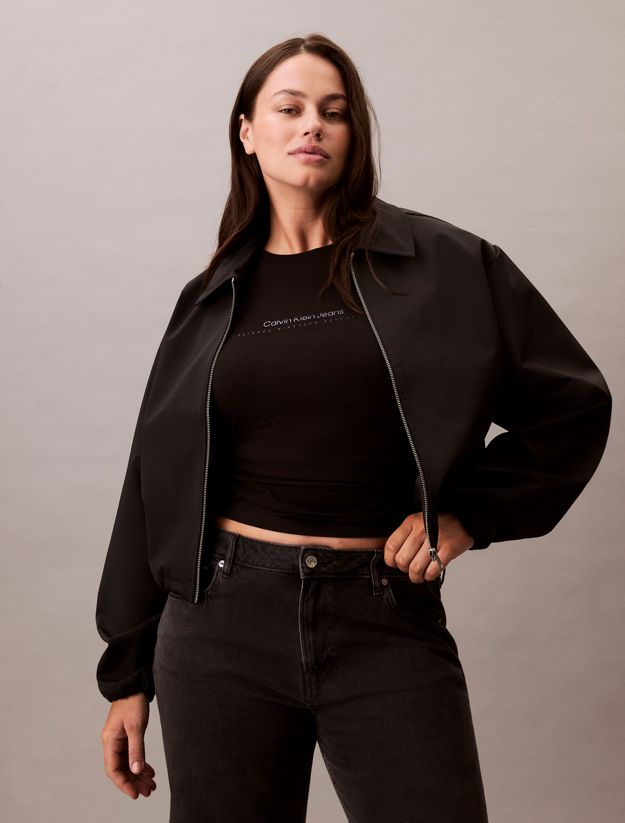 Plus Size Slim Logo T-shirt