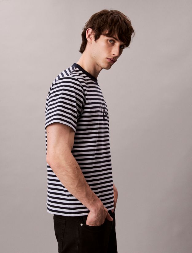 Monogram Logo Stripe Relaxed T-Shirt