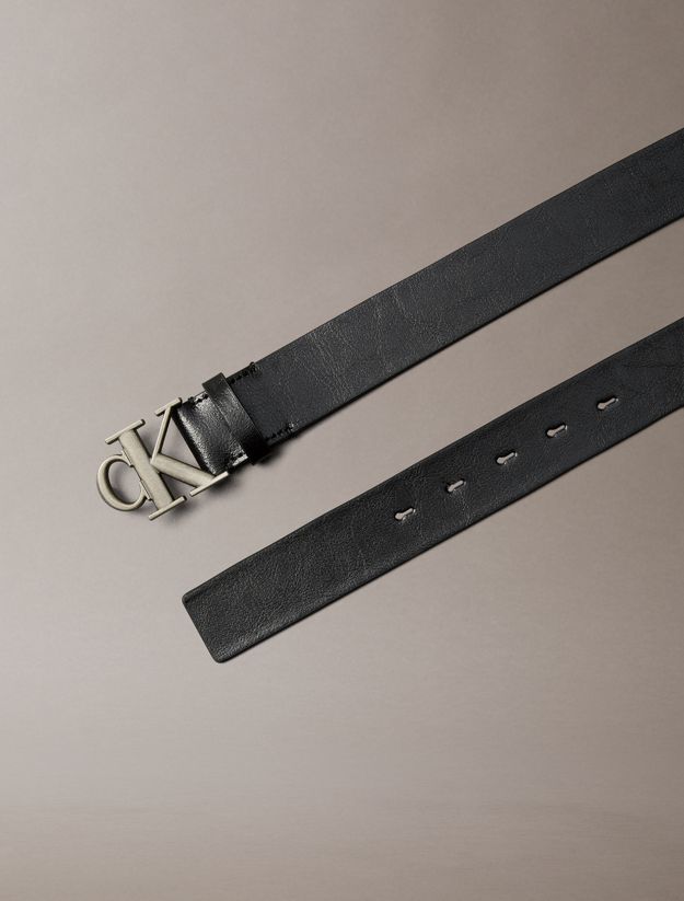 Full Grain Leather Logo Belt