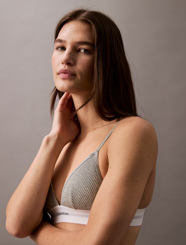 Unlined Triangle Bralette - Cotton Modal Stretch Rib