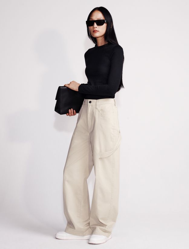 Wide Leg Cargo Trousers