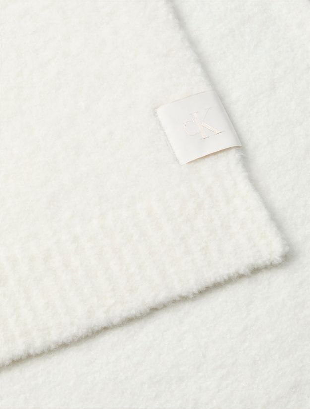 Soft Boucle Signature Logo Scarf