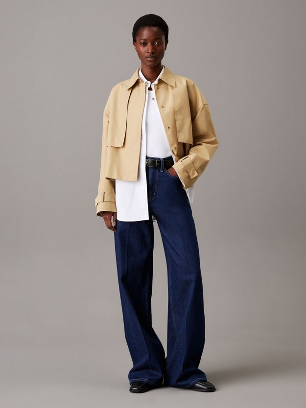 Relaxed Twill Trench Jacket