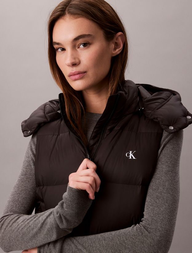 Relaxed Hooded Down Puffer Gilet