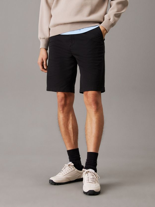 Straight Twill Chino Shorts