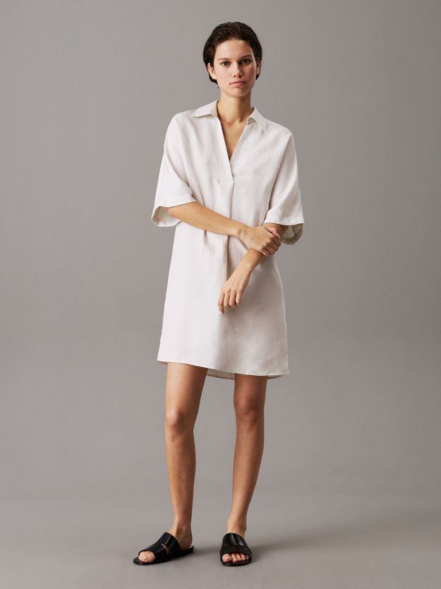 Linen Lyocell Shirt Dress