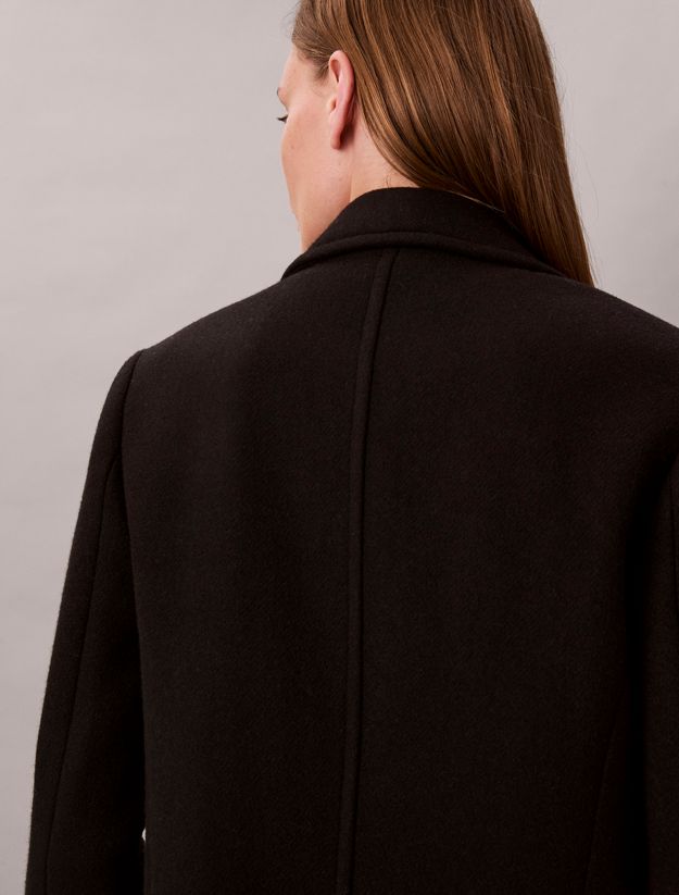 Wool Blend Tailored Coat