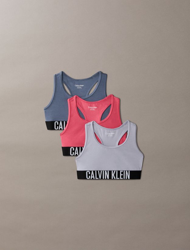 3 Pack Girls Bralettes - Intense Power