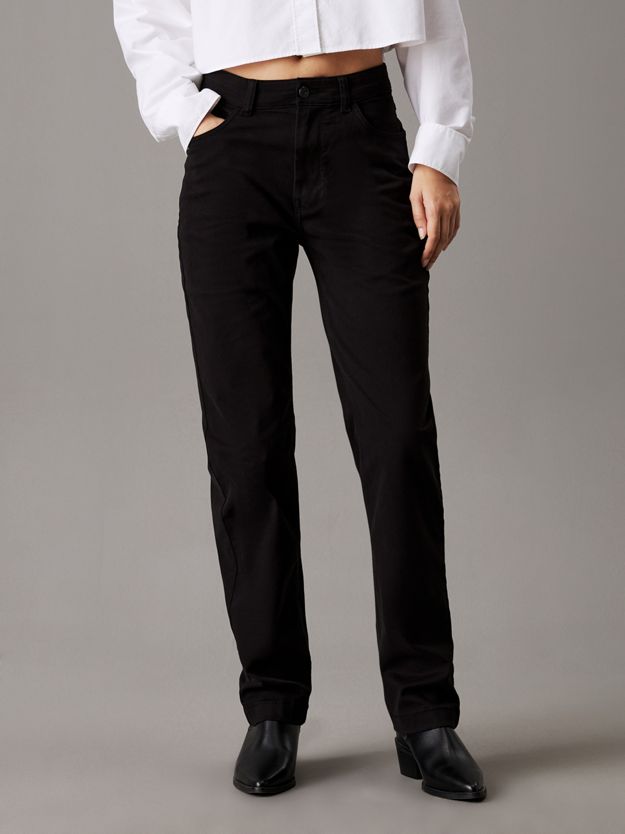High Rise Straight Trousers