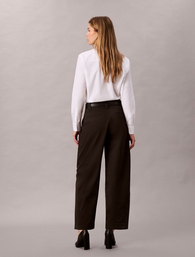Cotton Stretch Twill Barrel Trousers