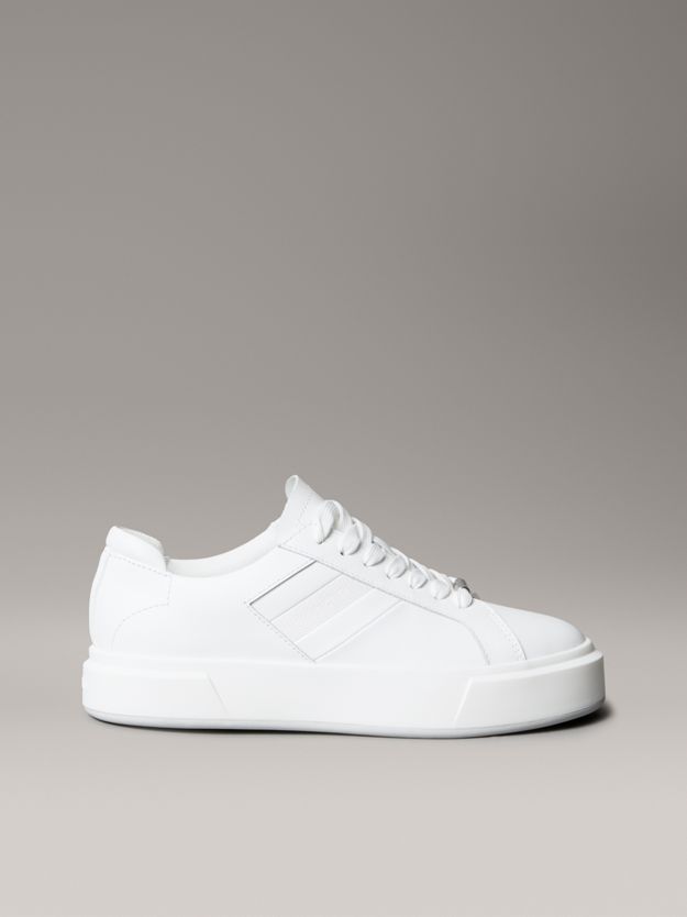 Leather Logo Tape Trainers