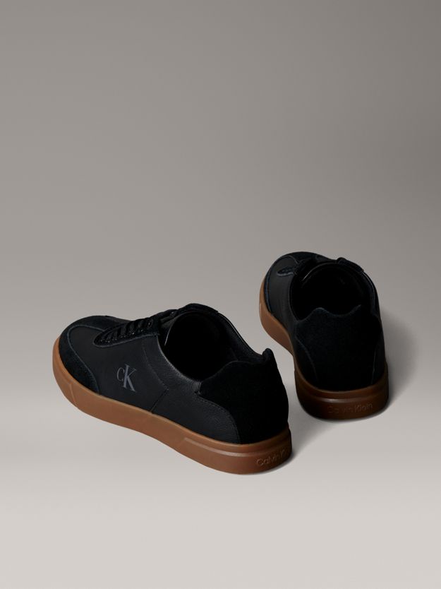 Leather Signature Logo Trainers